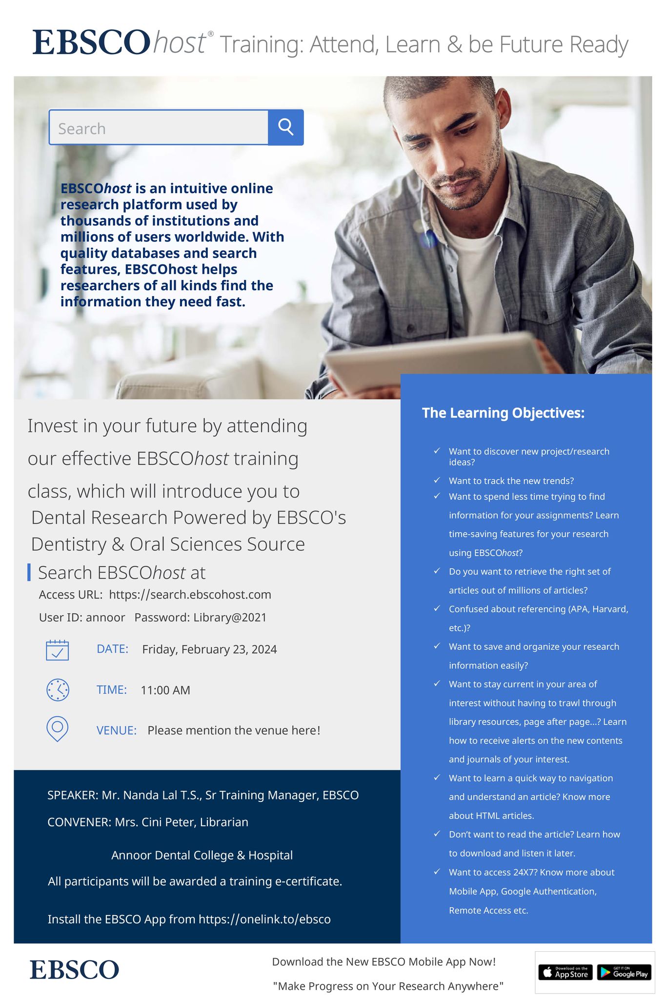 EBSCO training program