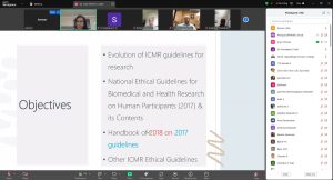 Training Program on ICMR Guidelines organized by the Institutional Ethics Committee